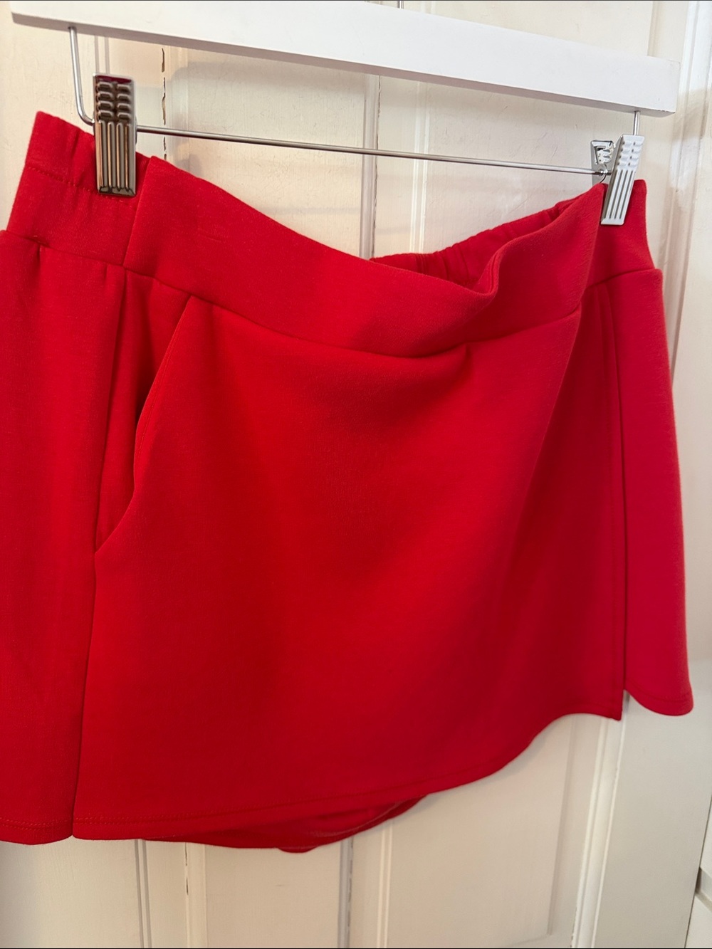 RD Style Red Mini Skort with Side Pockets